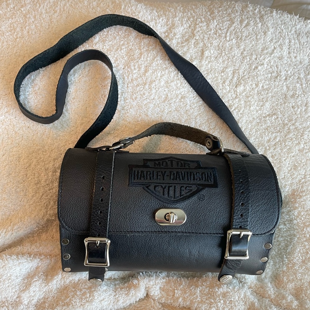 Vintage Harley Davidson barrel purse